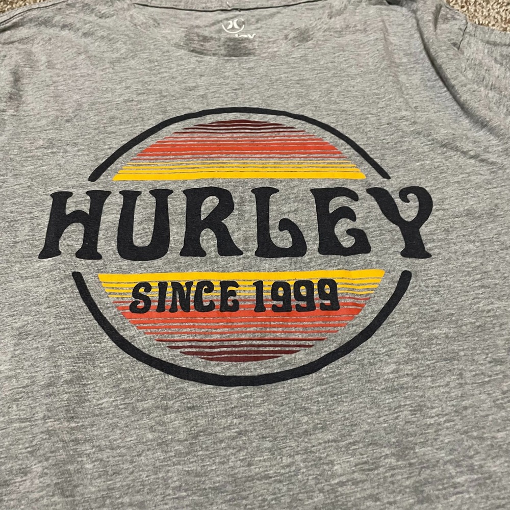 Mens Hurley T Shirt Small Gray Since 1999 Graphic Short Sleeve Tee